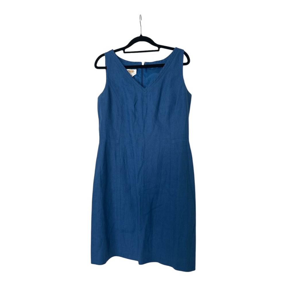 Talbots Irish Linen Blue Sleeveless Dress